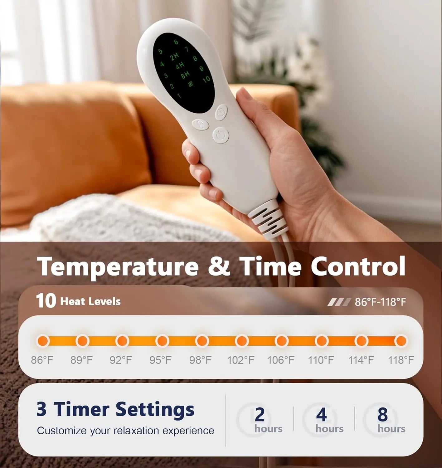 Cozy Heated Blanket with Sleeves