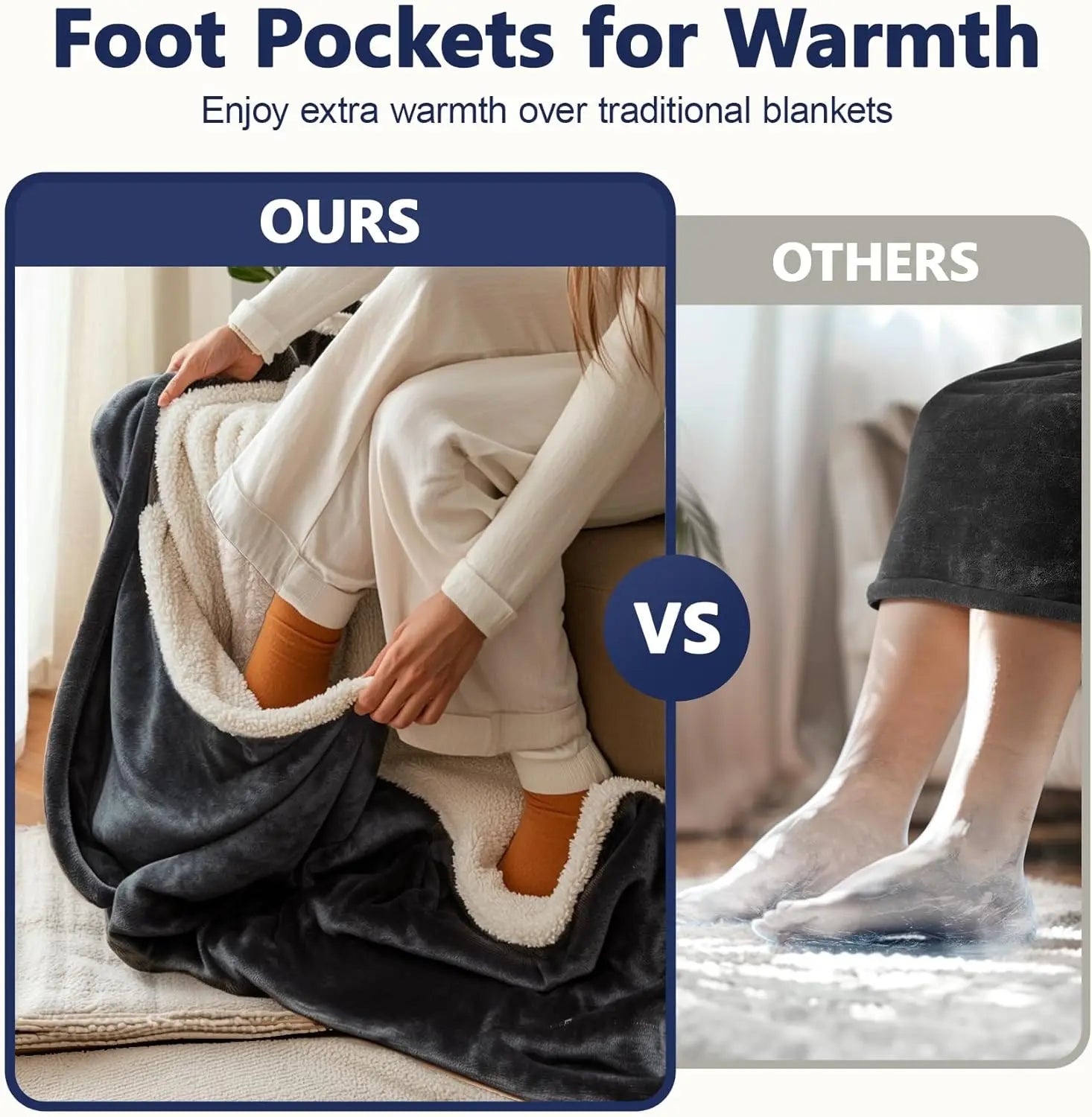 Cozy Heated Blanket with Sleeves